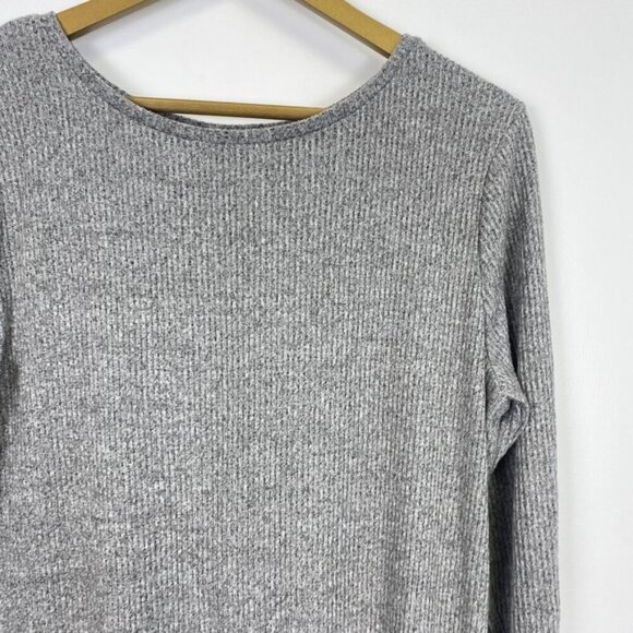 A New Day Gray Ribbed Sweater Dress - Picture 3 of 11
